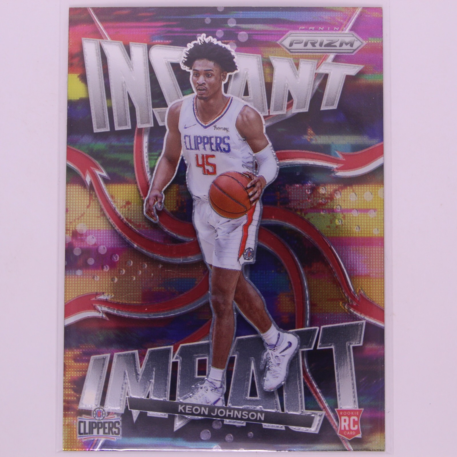 2021 Prizm Basketball NBA Instant Impact Keon Johnson RC #5 Clippers