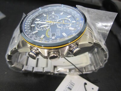 CITIZEN ECO-DRIVE MEN'S WATCH ALL S/S WORLD-CHRONO BLUE ANGELS