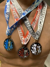 1st 2nd 3rd Place Victory Award Medals Necklaces 3 Piece Set With Neck Lanyard