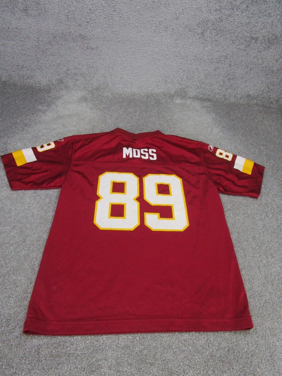 Nfl Washington Redskins Jersey Boys Large Red Moss 89 *Stain