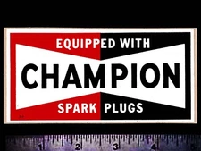 CHAMPION Equipped - Original Vintage 1960's 70's Racing Decal/Sticker - 5 inch