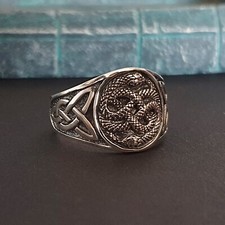 Aurin Ring Silber 925 Schlange keltischer Knoten Unendlichkeit