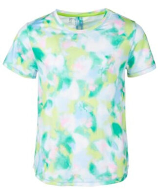 Ideology Big Girls Spray Abstract-Print Tee, Blue, Medium
