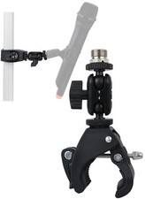 Mic Crab Clamp Microphone Mount With Double Ball Head Adjustment 1/4" To 5/8" Th