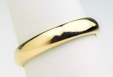 14 kt Yellow GOLD  4.4 mm Half Round Wedding Band Ring Sz 8.75 B4120