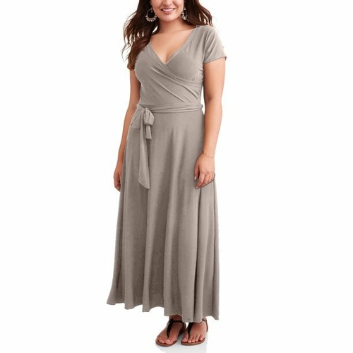 Short Sleeve Faux Wrap Dress | eBay