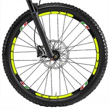 L019 Adesivi cerchi ruote bici mtb mountan bike corsa tricolore italia x2 ruote