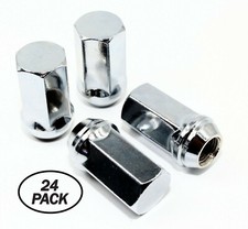 24 tuercas de bellota hexagonales de 1,8" cromadas de 22 mm 7/8 14x1,5 para ruedas Cadillac camioneta SUV