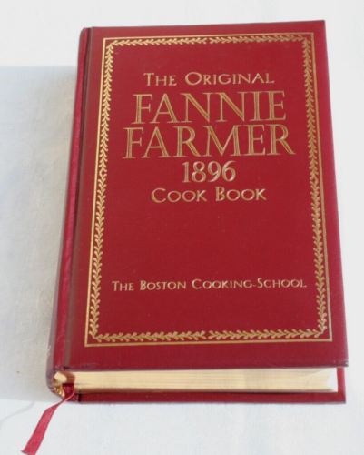 The Original Fannie Farmer 1896 Cookbook, 2001 Printing HC excellent red gold