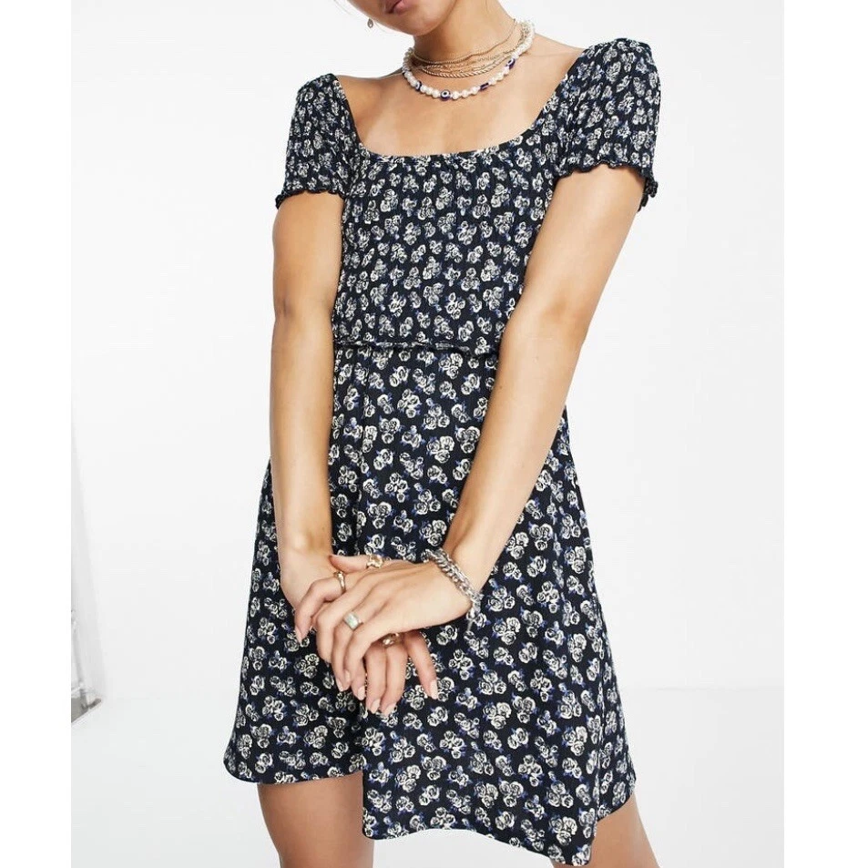 Topshop floral smock clearance dress