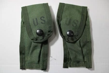 2 US Military Issue Alice Pistol Magazine Pouch 9mm 40 .45acp 2 Mag Pouches Set