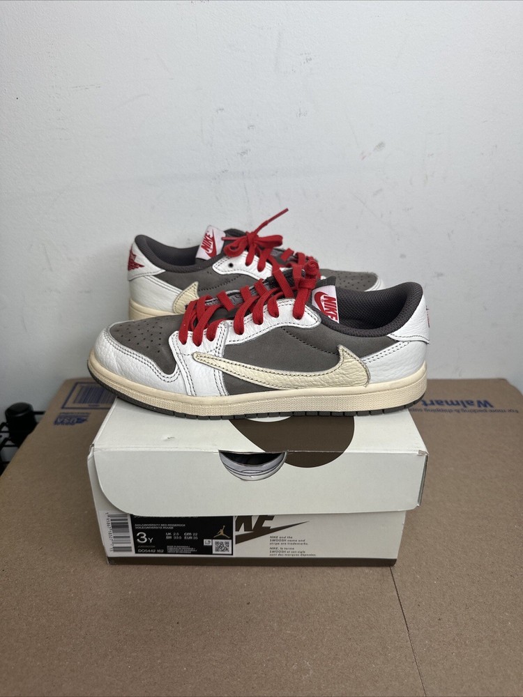 Size 3y - Jordan 1 Low Travis Scott Reverse Mocha CLEAN with Original Box