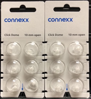 2 Packs Siemens Signia Rexton Miracle Ear 10mm Open Click Domes. 6 Domes/pack