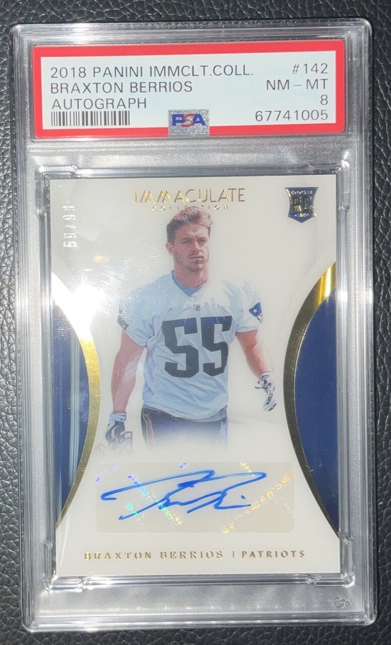 Braxton Berrios Panini Immaculate Collection #142 Autograph
