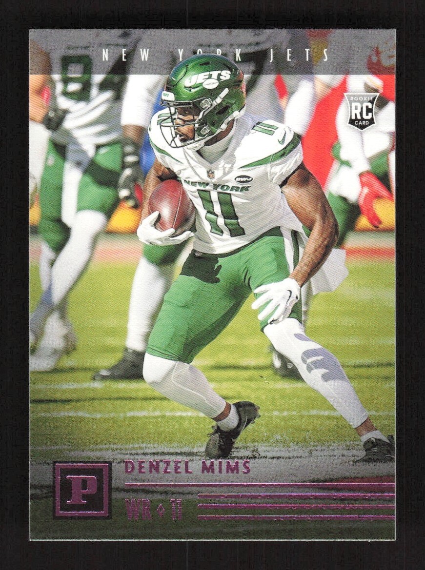 2020 Panini Chronicles Panini Football Pink Foil Denzel Mims RC #PA-24 New York