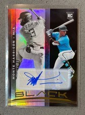 2021 Panini Chronicles Black Basketball #3 Monte Harrison RC Rookie Auto Marlins