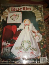 Bucilla NICOLE Stamped Embroidery 14" Christmas Doll Kit 83105 NISP
