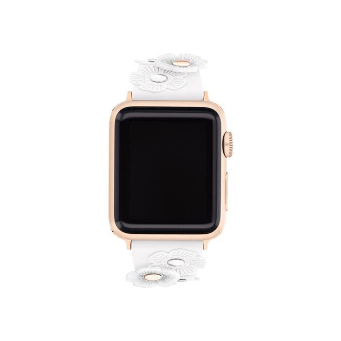 COACH 14700055 アップルウォッチ ラバー 38mm 40mm COACH Apple Watch White Rubber Replacement Band 38mm 40mm