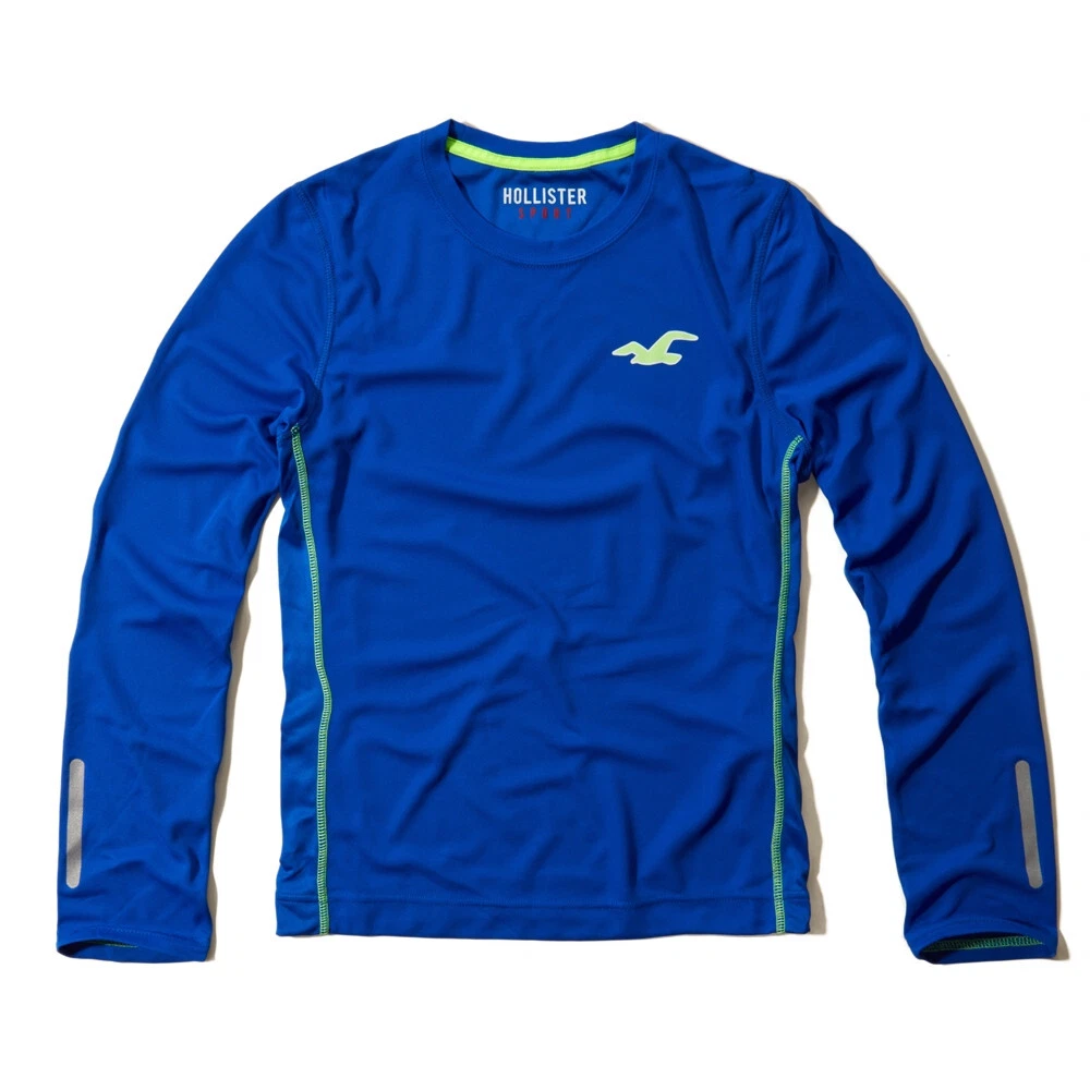 Hollister Sport Men’s Long-Sleeve Baselayer Stretch Jersey Shirt Vintage NEW L