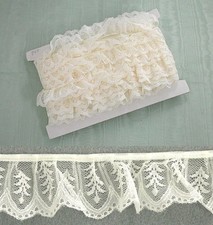 Gathered Cream Lace 10 metres 780