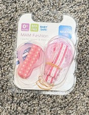 NEW MAM NEWBORN PACIFIER KEEPER  EXTRA RIBBON PINK