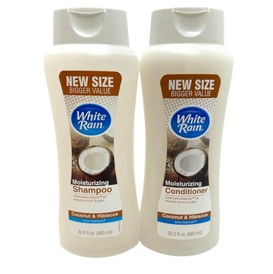 White Rain Moisturizing Shampoo & Conditioner Coconut & Hibiscus 22.5 fl oz