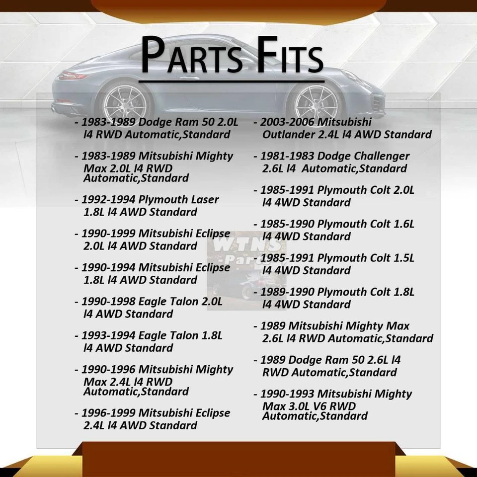 适用于 1990 道奇 2000 GTX GMB 后轴所有接头通用接头 — 第 2/4 张图片
