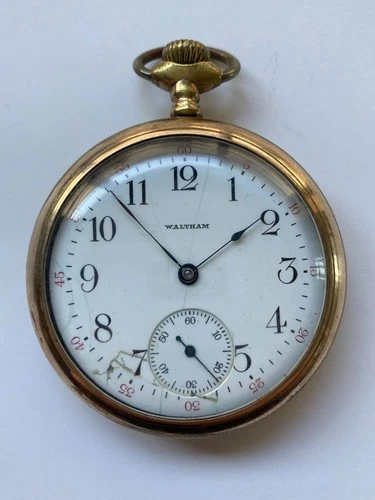 Antique WALTHAM Gold Filled Pocket Watch Pre-Owned Runs (33-149)