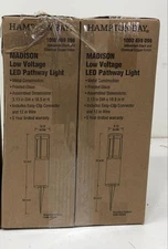LOT OF 2 Hampton Bay Madison Low Voltage Black and Copper Outdoor Path Light