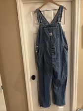 Vintage 90s Lee Riveted Dungarees Denim Overalls Carpenter Bib Men's XL