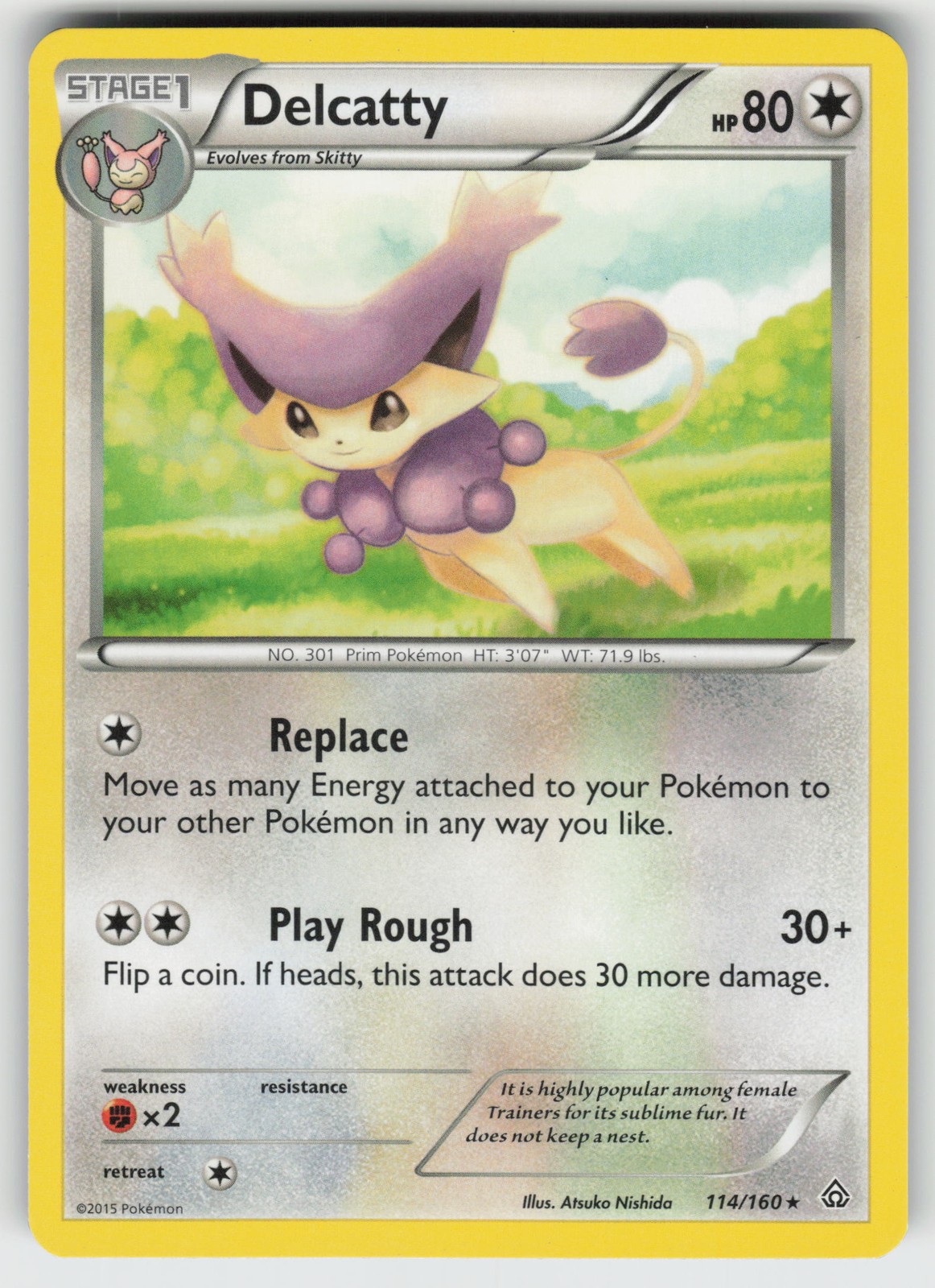 Delcatty XY - Primal Clash 114/160 Rare LP Pokemon