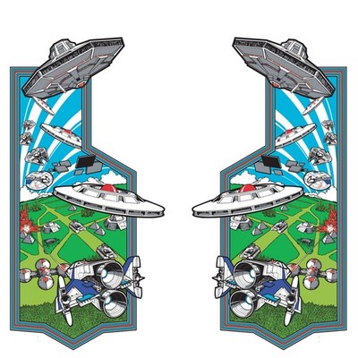 Xevious arcade side art graphics set