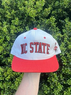 Vintage 90 s NC State Wolfpack Blockhead Spellout Hat SnapBack New Without Tags