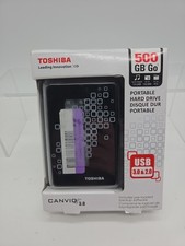 Toshiba Canvio 3.0 Connect Portable 500GB External Hard Drive Black USB 