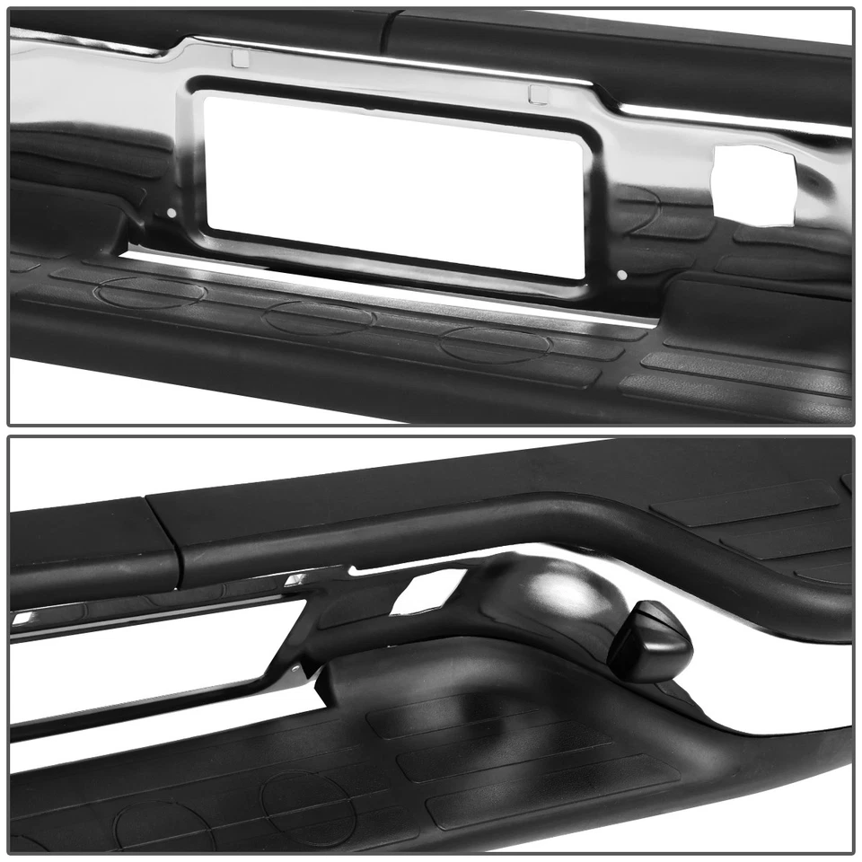 For 99-07 Chevy Silverado GMC Sierra 1500 2500 Chrome Complete Rear Step Bumper - Image 3 of 4