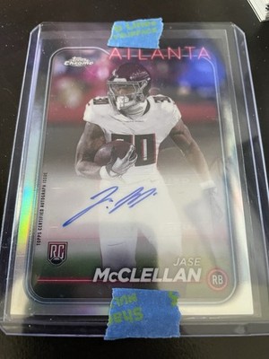 2024 Topps Chrome Football Jase McClellan Refractor Auto  Falcons