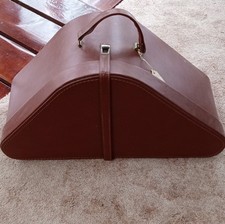 Brown Leather Hard Masonic Case Red Interior ...
