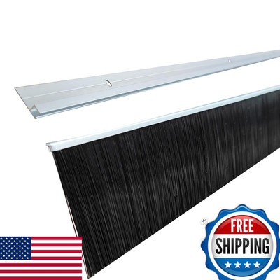Retsun 6 Sets X 39.37 Inches Net Hair 3 Inches Wide Door Brush Sweeps Seal