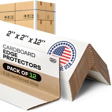 12 PCS 2x2x12 Inch Cardboard Edge Protector Corner Protectors Reinforced
