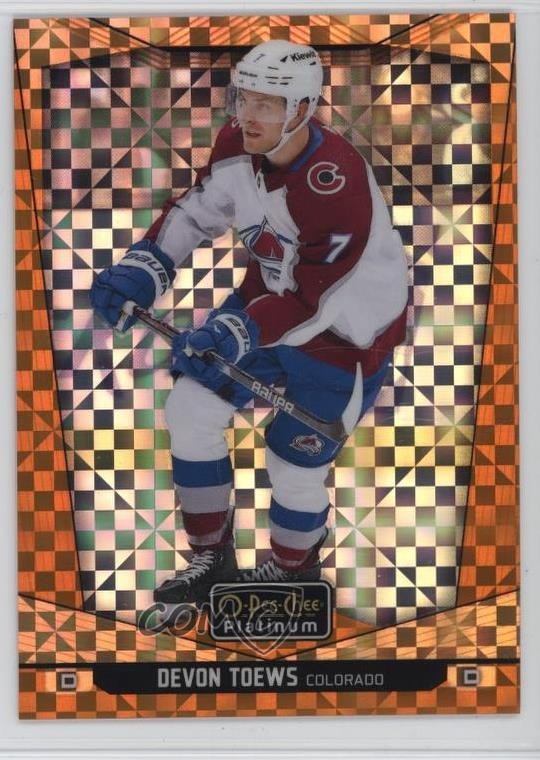 2024-25 O-Pee-Chee Platinum Orange Checkers /25 Devon Toews #162 1oh9