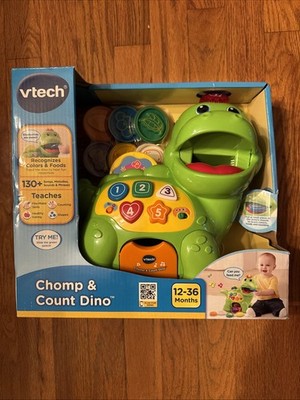 VTech Chomp and Count Dino   Green | Interactive Learning Toy | Teaches Numbers,