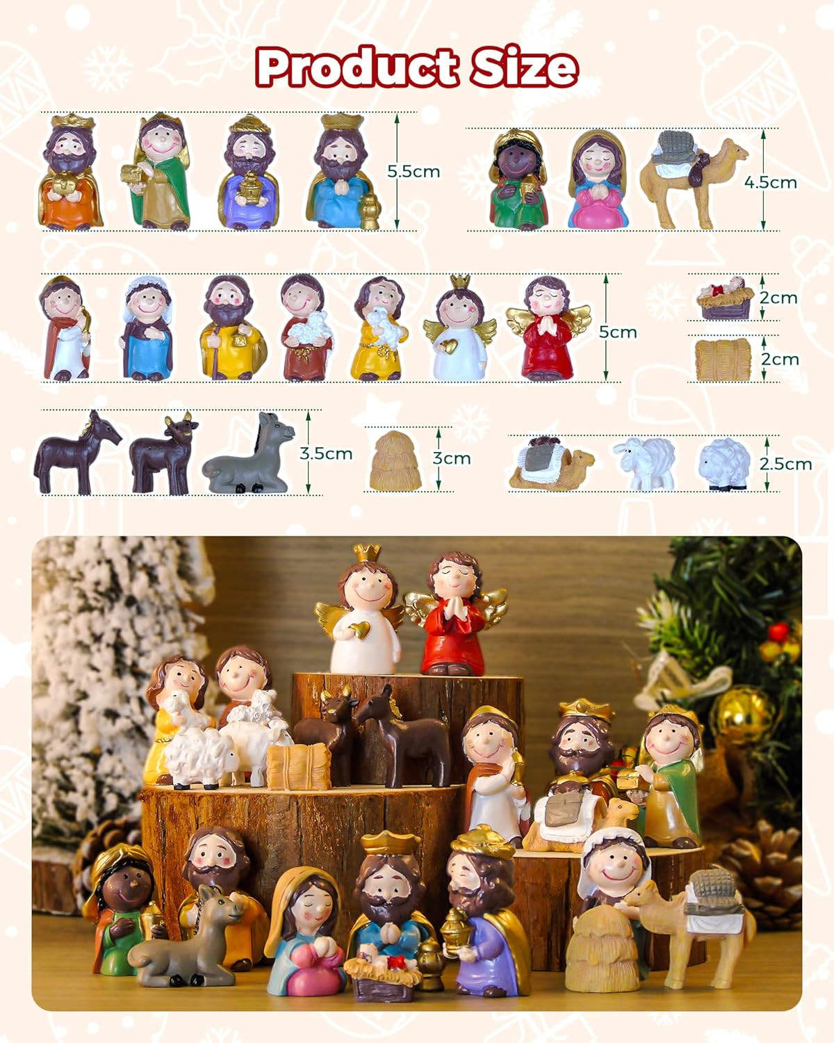 23 Piece Little People Nativity Set Kids Toddler Toy Christmas Story Play NEW