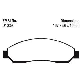 For Chevy Colorado 04-08 EBC Greenstuff 6000 Series Truck & SUV Front Brake Pads Foto 2 de 3