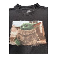 Star Wars The Mandalorian The Child Grogu Black T Shirt Size Medium