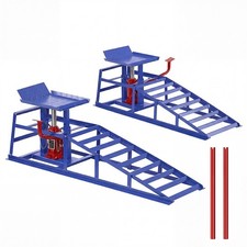Auto Car Truck Service Ramps Lifts With Pedal Blue Auto Car Truck Service Ramps Lifts With Pedal Blue