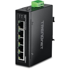 5-Port Industrial Fast Ethernet DIN-Rail Switch, TI-E50, 5 x Fast Ethernet Po...
