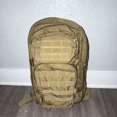Mil-Tec Assault Pack Small Tactical Backpack Tan MOLLE System Adjustable Straps