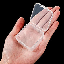 6 Pieces Mini Plastic Clear Beads Storage Containers Box for Collecting Small It