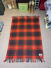 Vintage Brackendale Tartan Plaid All Pure Wool Made In Scotland Blanket