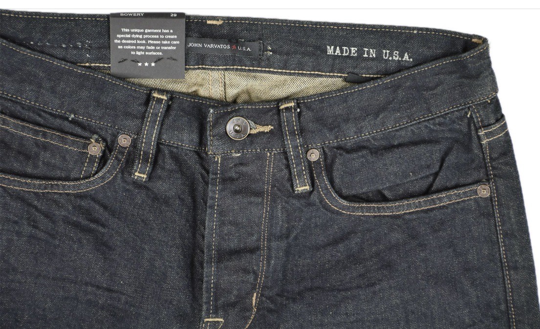 John Varvatos MADE USA Salvage Bowery Slim Straight Jeans 29 $268 J309Q3B-AWIC